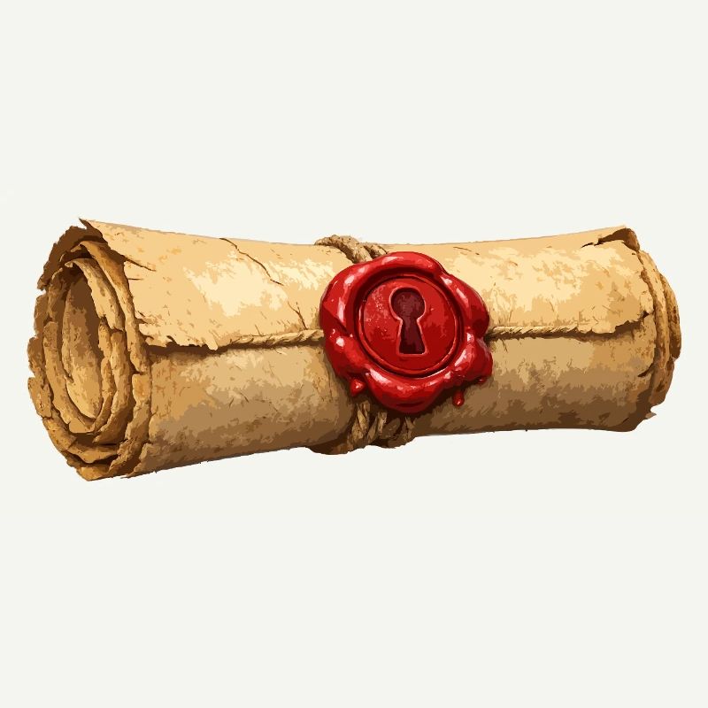 Papyrus Scroll with Red Seal
