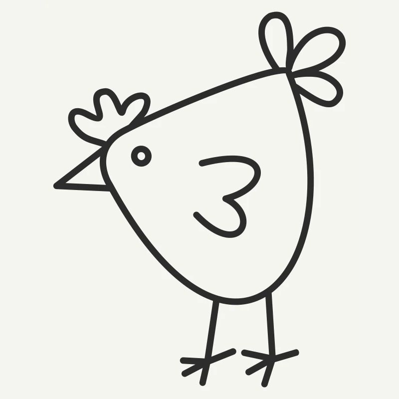 Dessin animé Joyeuse Poule