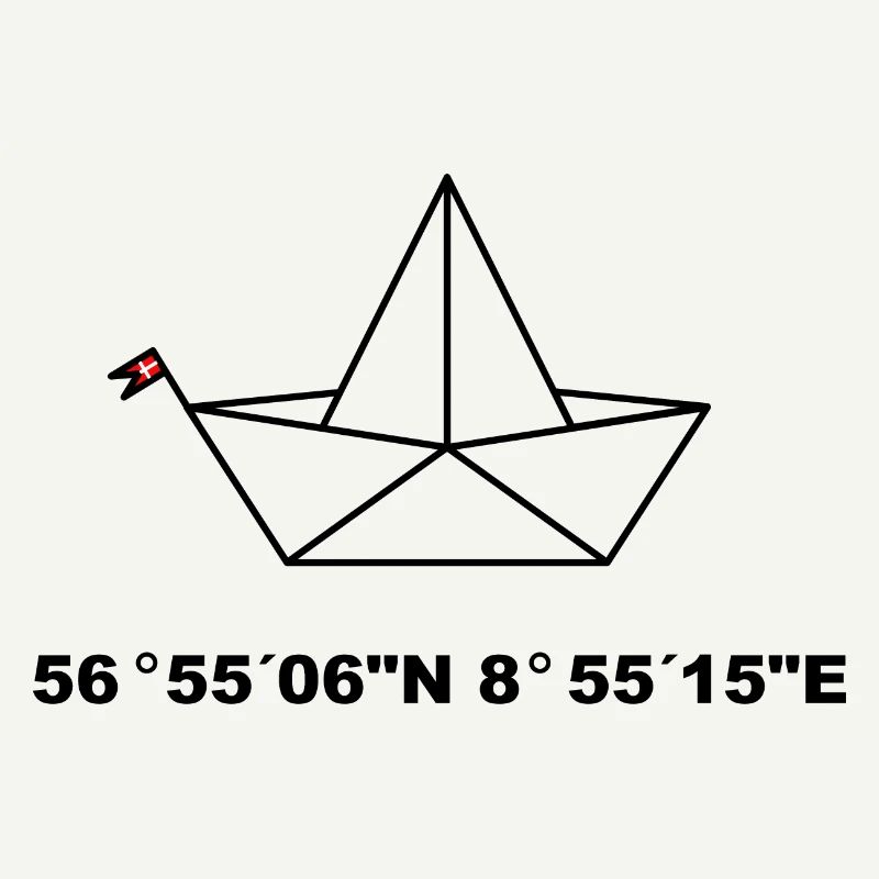 Folding boat, Ejerslev Havn coordinates design