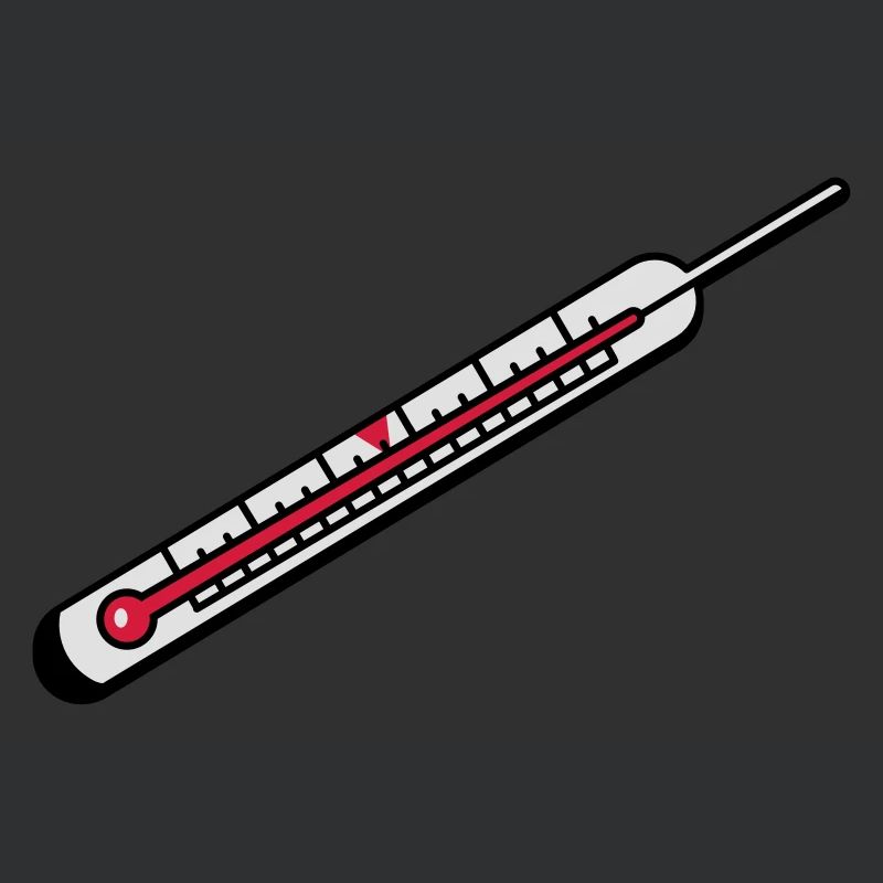 Ein Quecksilber Thermometer