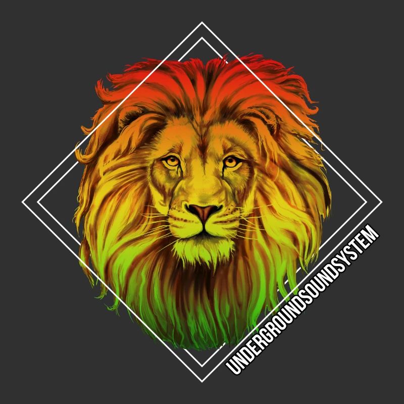Rainbow Lion Diamond Pattern