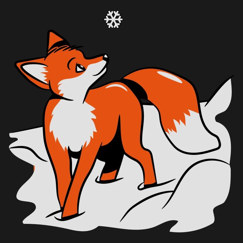 Fuchs flocon de neige douce