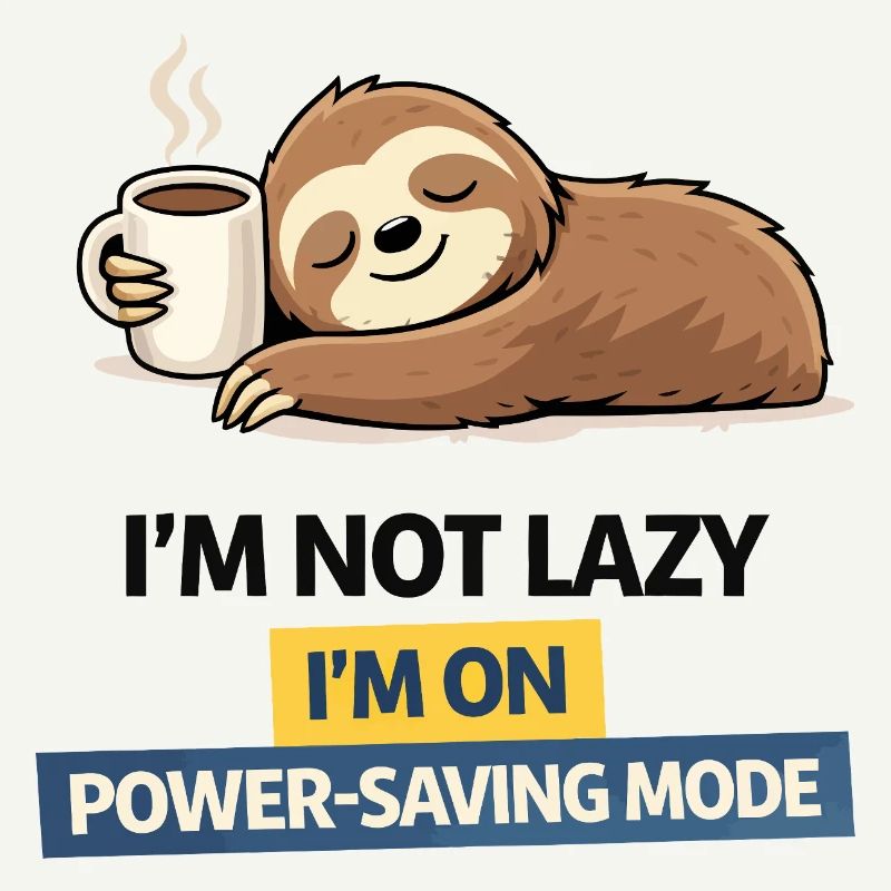 Sloth Power Saving Mode Tee