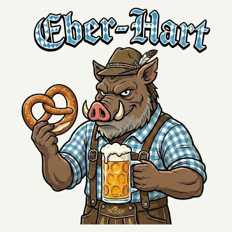 Eber-Hart Bierheld mit Brezel
