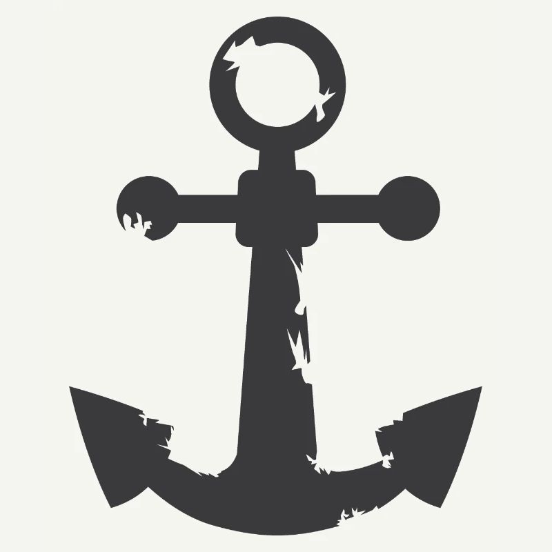 used look dreckig Anker anchor Symbol