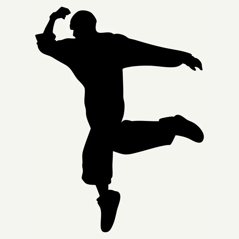 Silhouette B-Boy – Mouvement de breakdance