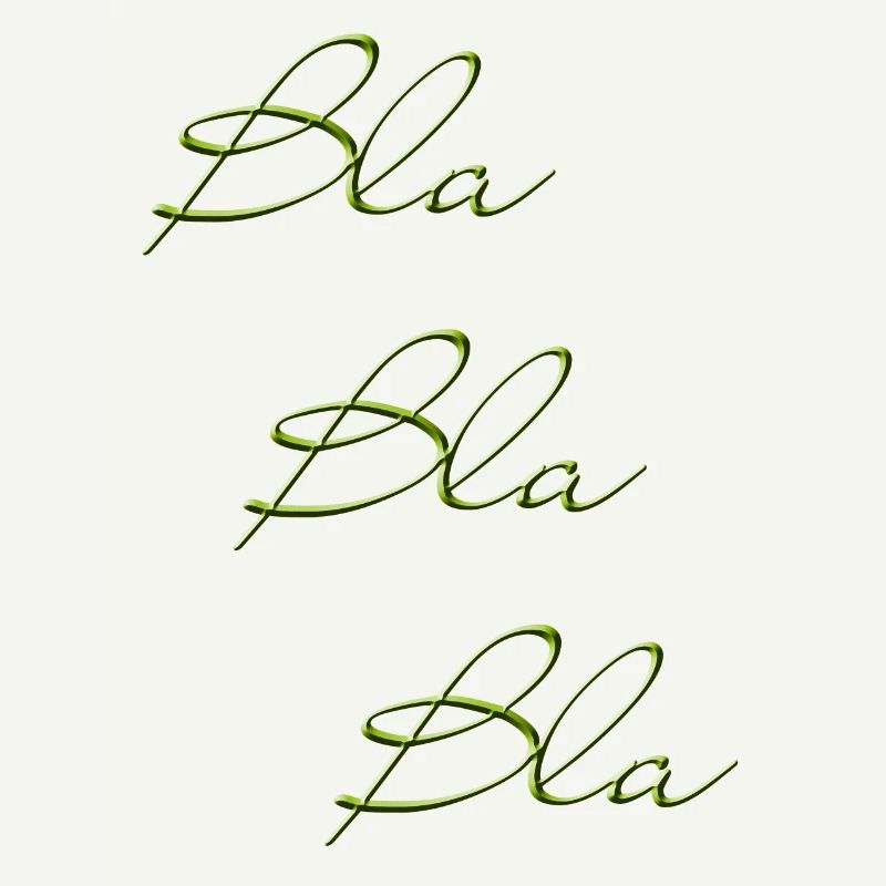 Bla Bla Triple Green Script