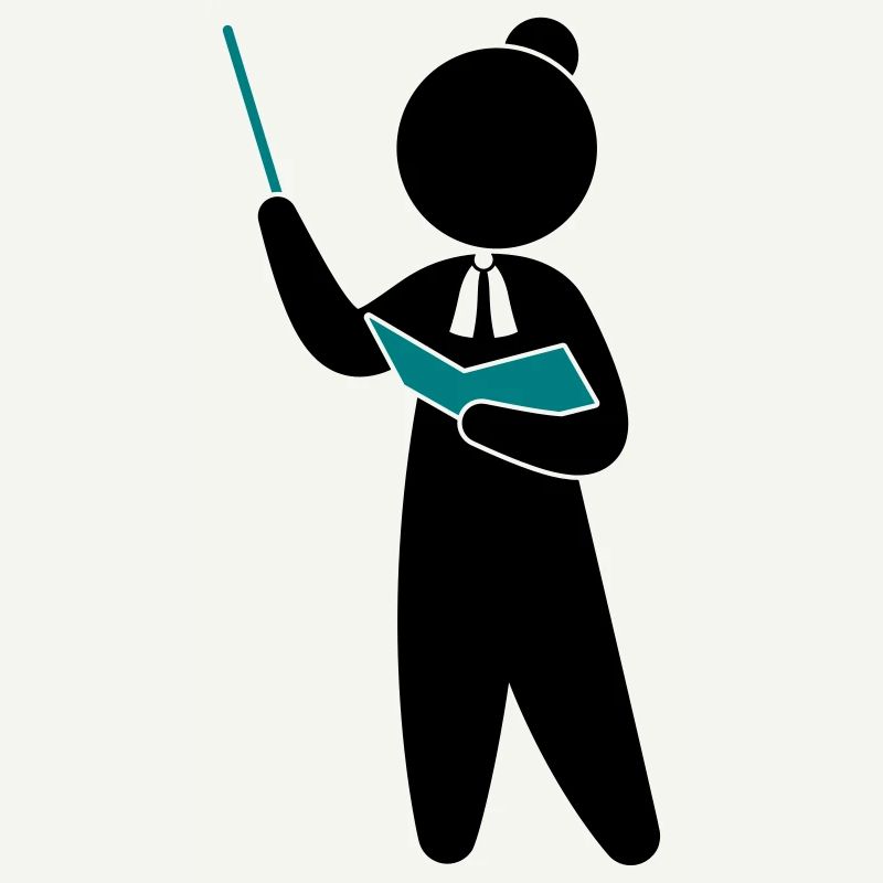 Ein Lehrer oder Professor schult sein Publikum