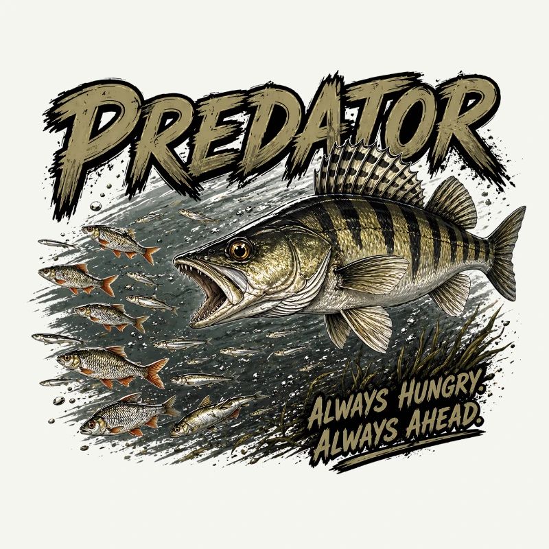 Fressfisch-Zander-Angriffs-Design
