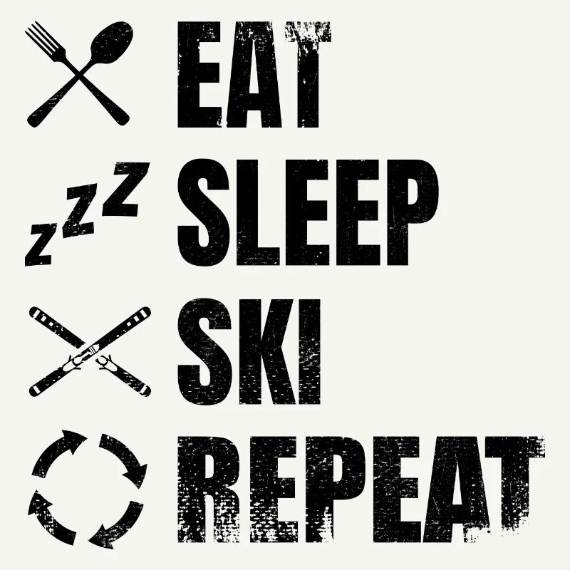 Routine des amateurs de ski
