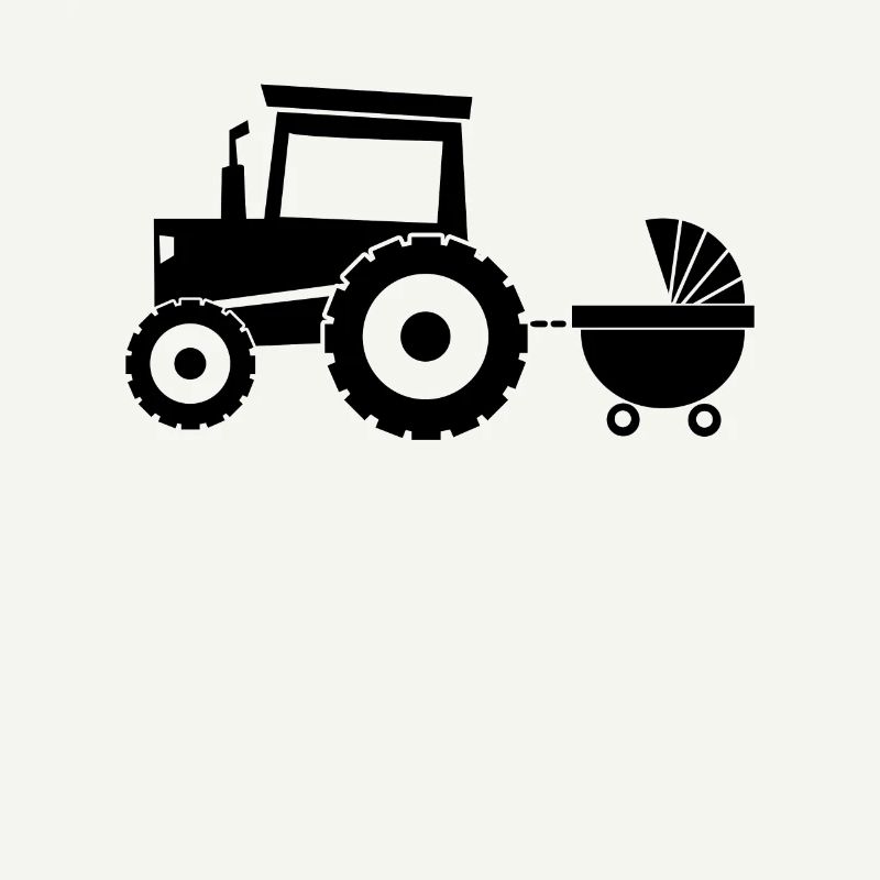 Traktor mit Babywagen