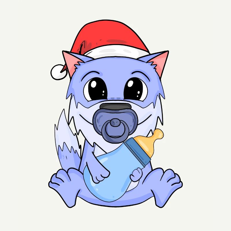 Bébé loup Noël