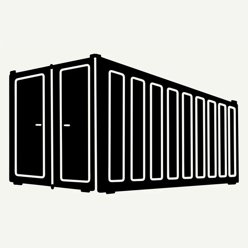Seecontainer-Schattenbild Logistik-Logo