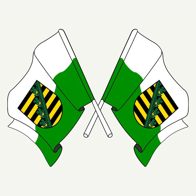 Deux drapeaux de Saxe
