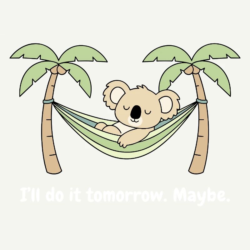 Koala in der Hängematte Palmen