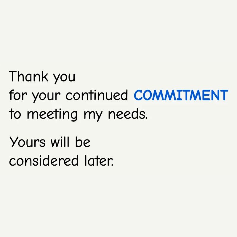 Baby Performance Review - Commitment