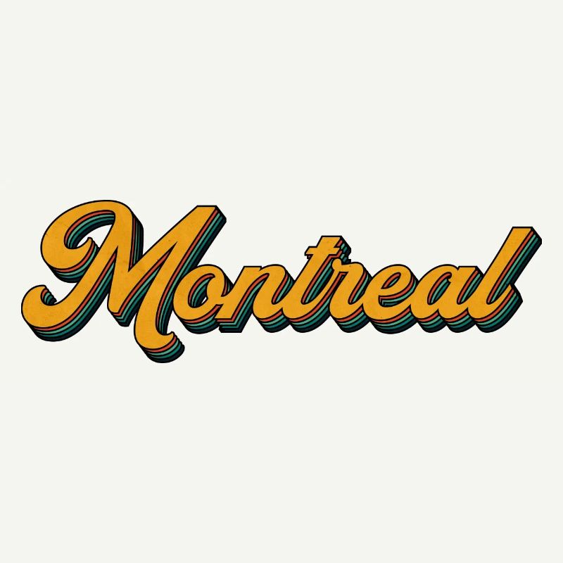 Montreal Retro Script Multicolor Shadow