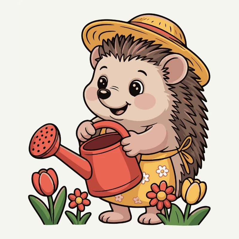 Gärtner-Igel mit Strohhut