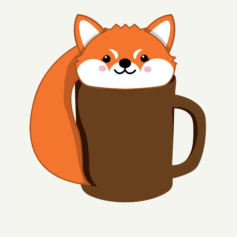 Fuchs - Kaffee - Tase - Comicstyle - Geschenk
