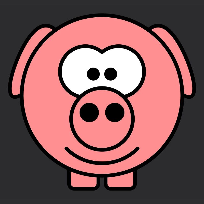 Mignon bande dessinée cochon peeps friendly