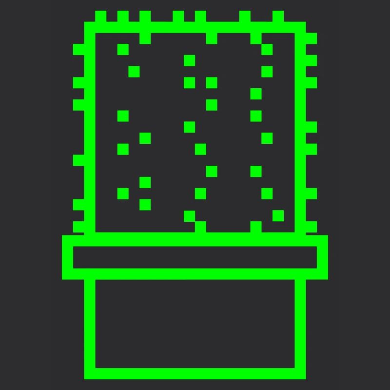 Cactus Cacti Retro Video Game Pixel Flower Pot