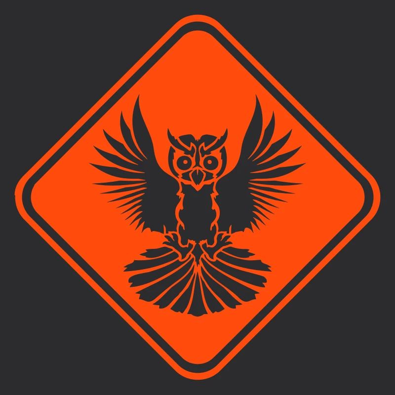 Owl Warning Danger Zone Sign Note Attention