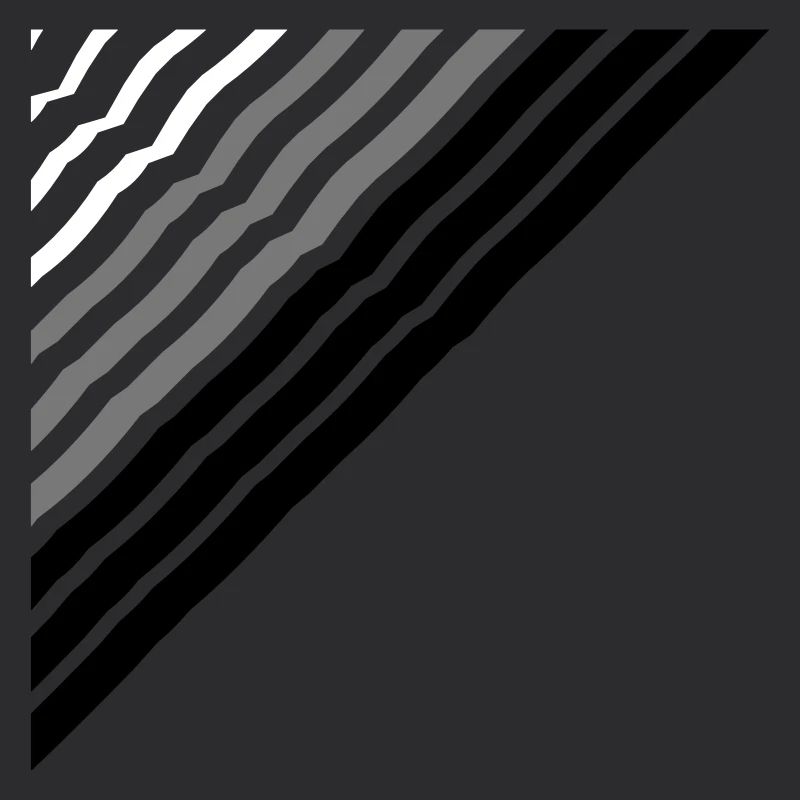 Triangular shape Many lines lines pattern