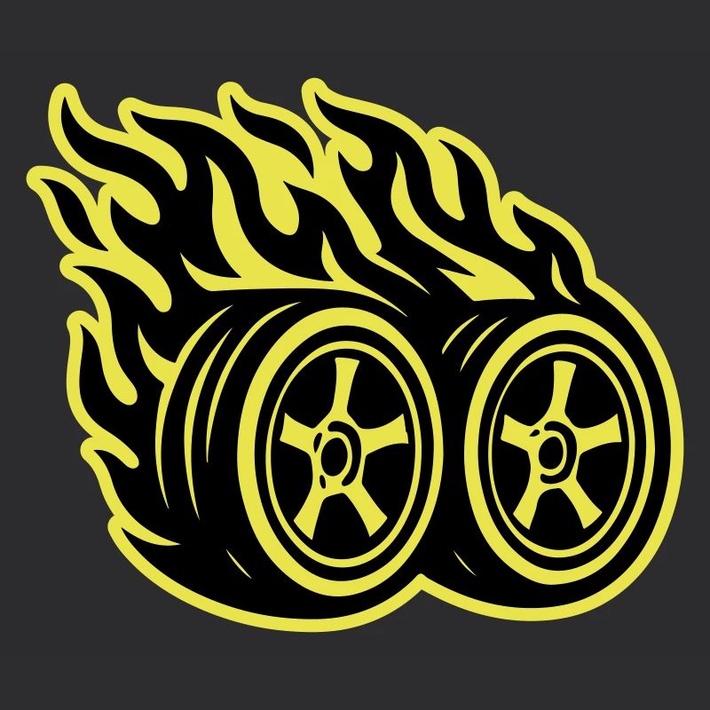 Car Tire Flame