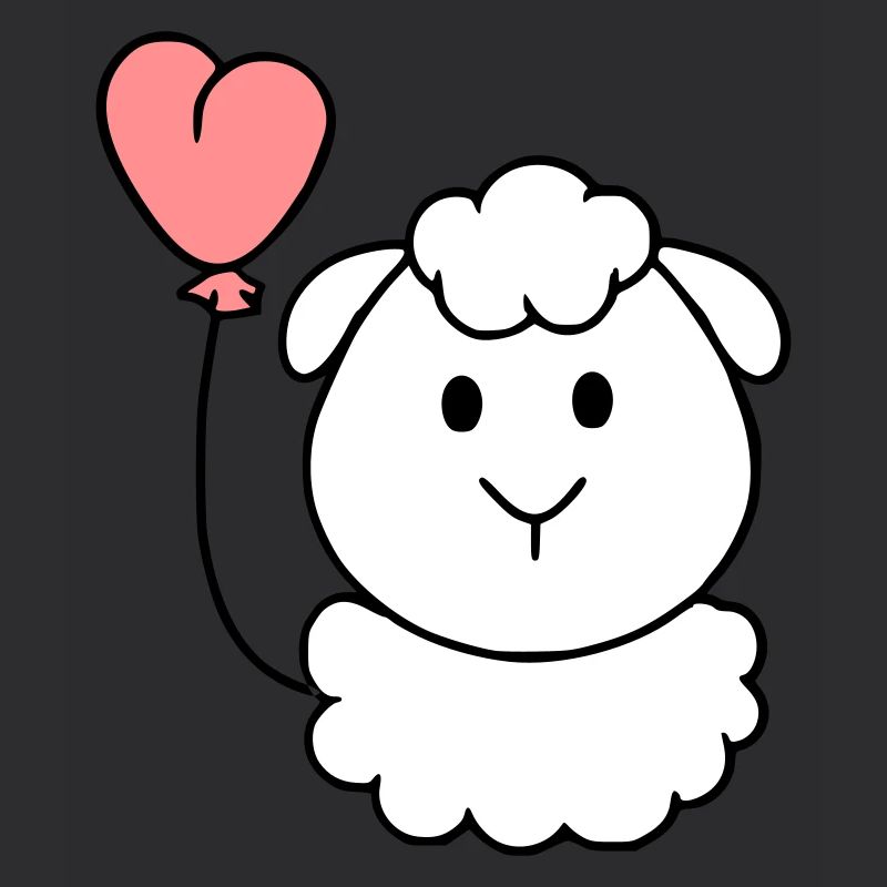 Schäfchen mit Herzballon