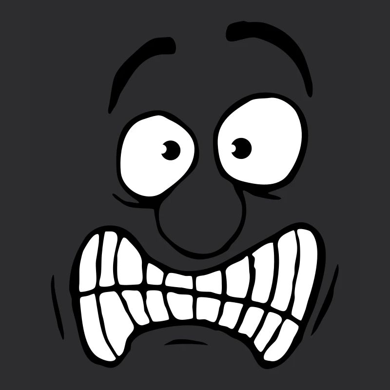 Insecure Anxious Comic Cartoon Face