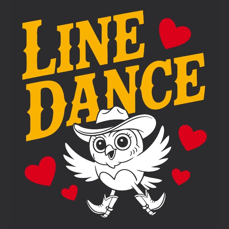 Linedance Eule mit Herzmotiven