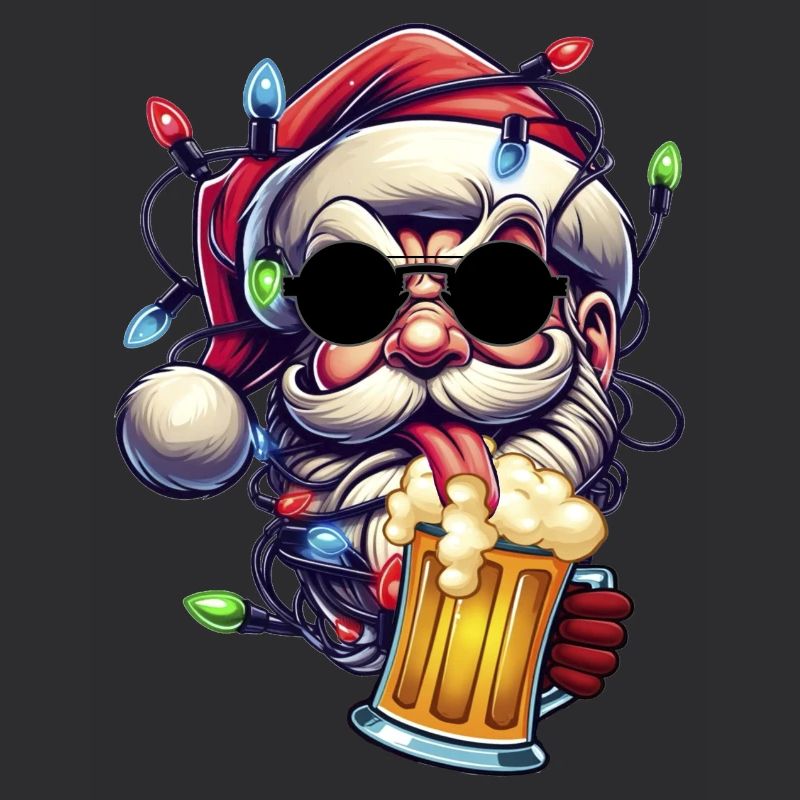 Weihnachtsmann lecker Bierchen Prost Bier