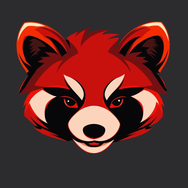 Red Panda Low Poly Art Design