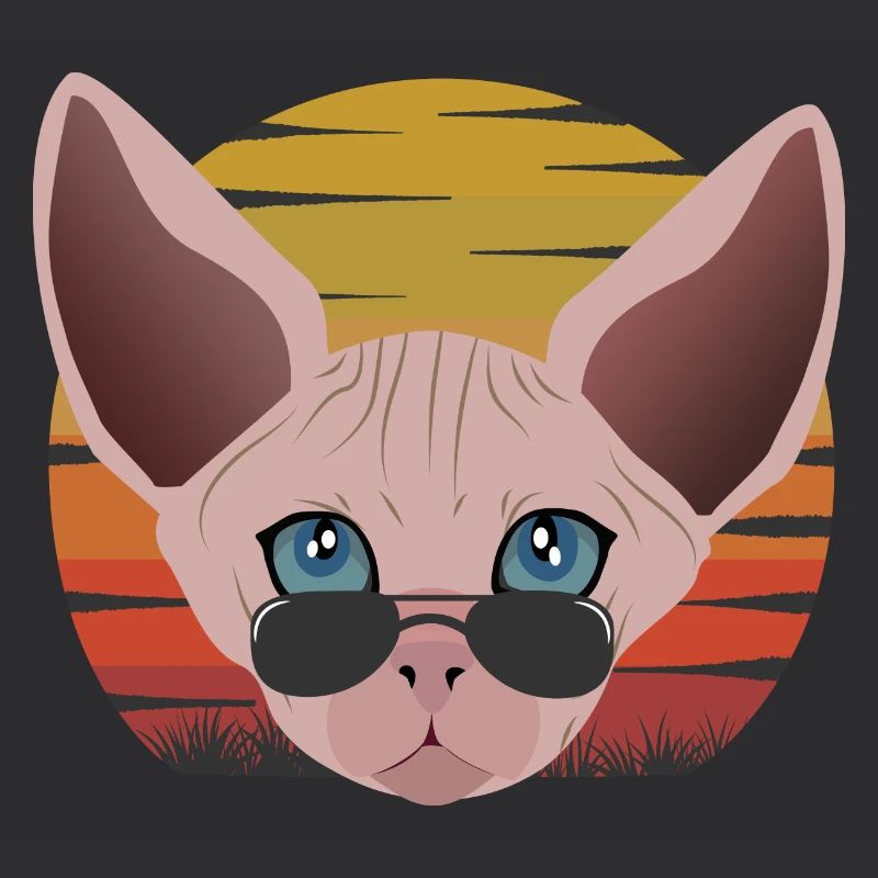 sphinx cat sunset