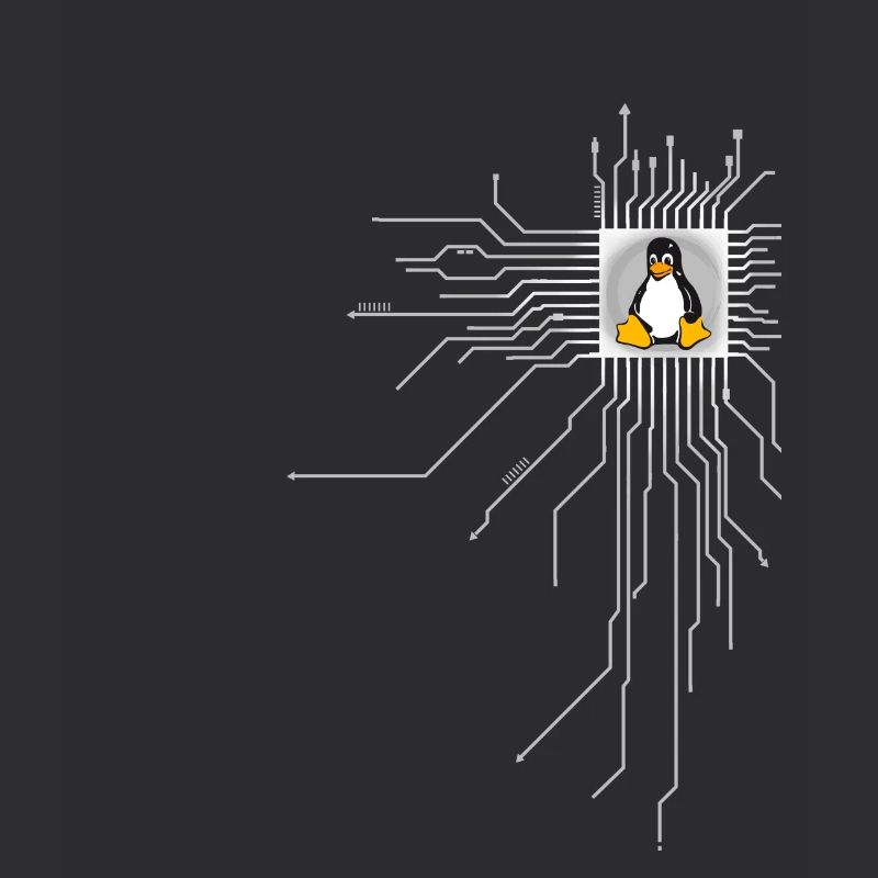 platine pingouin Core Coeur Ordinateur pc Nerd program
