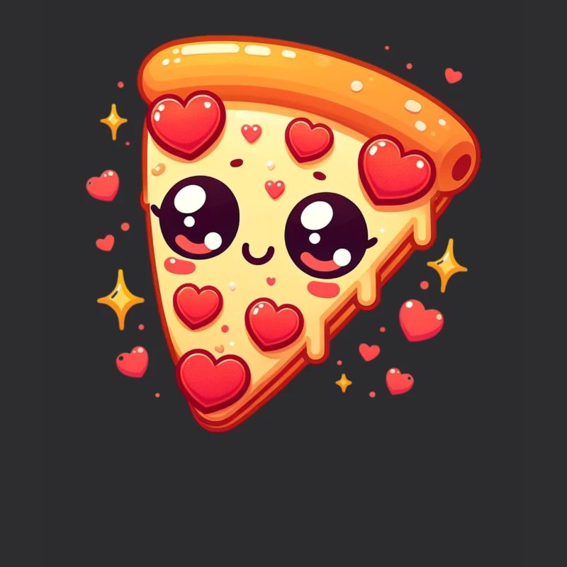Kawaii Pizza Love Savory Indulgence Saint-Valentin