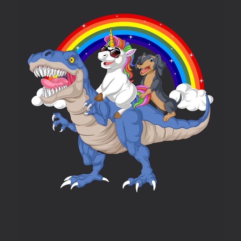 Dachshund Unicorn T-Rex Tee