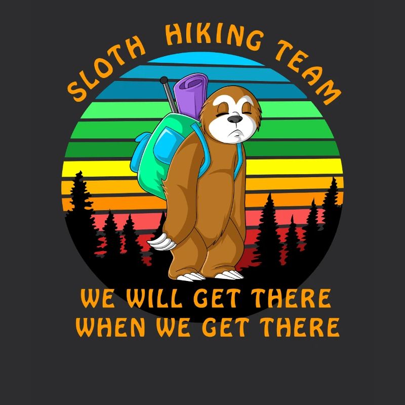 Sloth Hiking Team lustiges Hemd