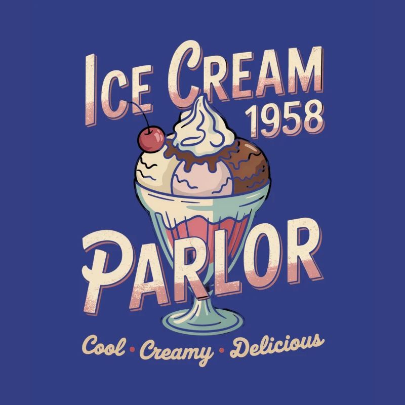 Vintage Eiscreme Werbung