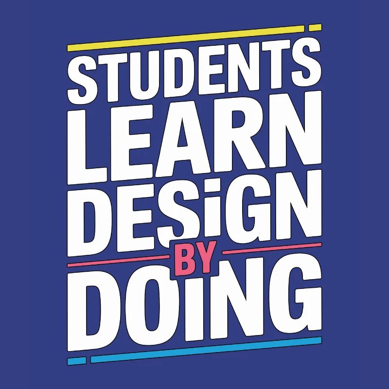 Designer Educator Students Learn Graphic Design
