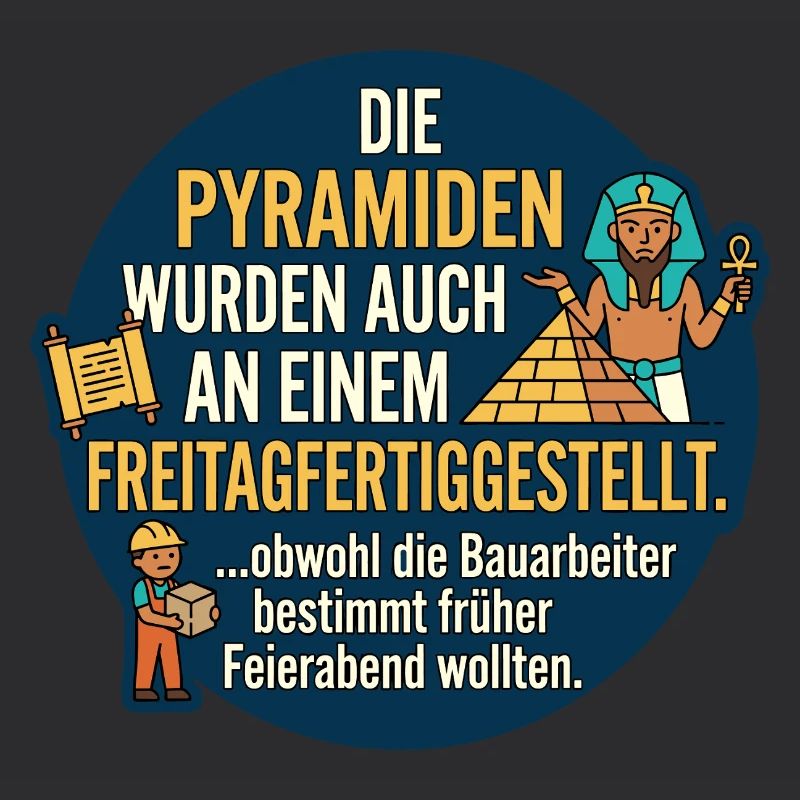 Pyramiden Freitag Feierabend Spruch