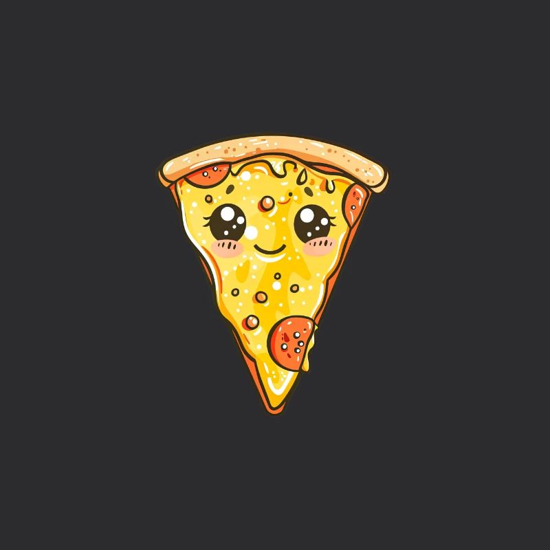 Funny pizza illustration