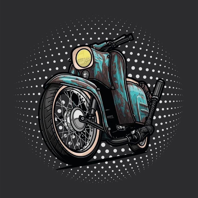 Schwalbe Tuning (turquoise / rust) // Illustration