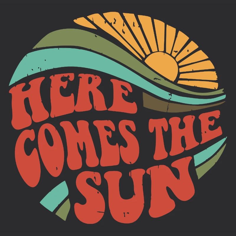 Retro Sunrise Typography Design