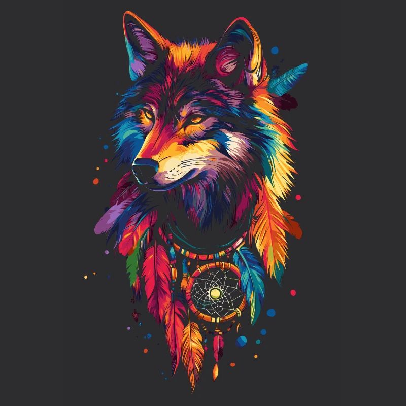 Wolf Dream Catcher