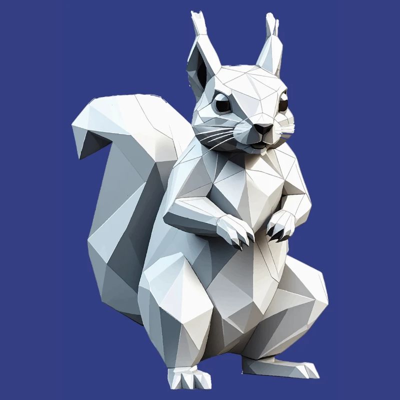 Écureuil - Mignon design de polygone bas