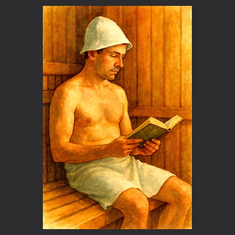 Lesen in der Sauna