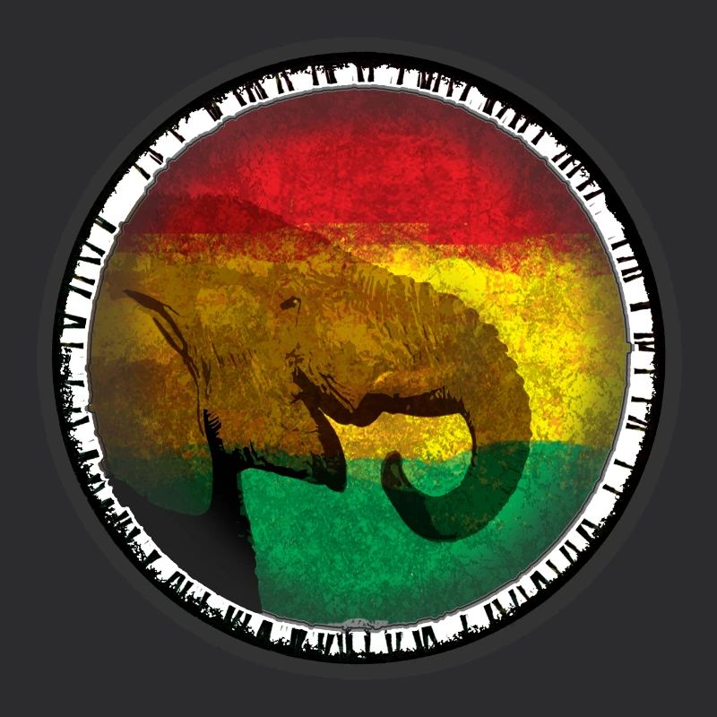 Le monde des éléphants dans le design rasta