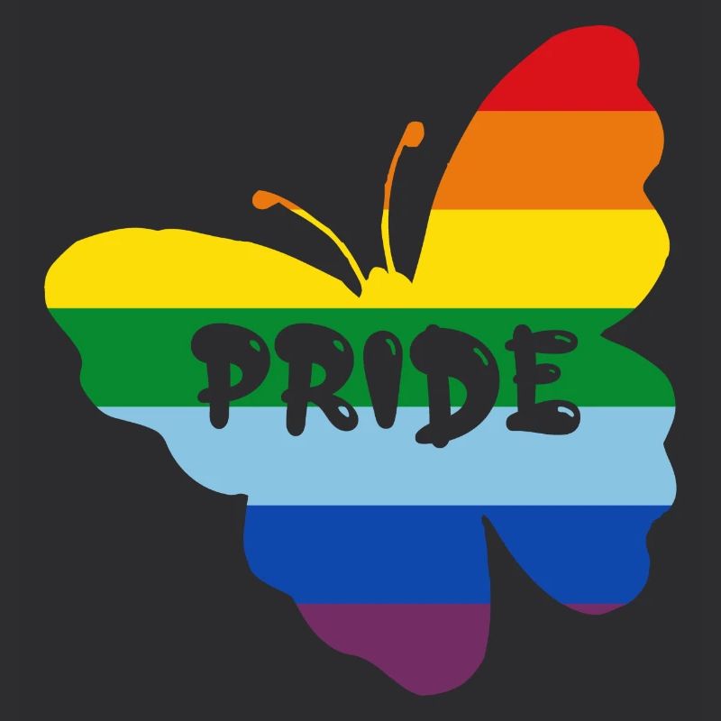 Papillon drapeau arc-en-ciel