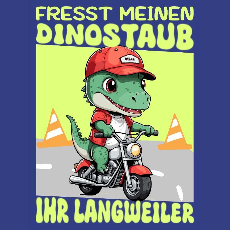 Dinosaur on Motorcycle